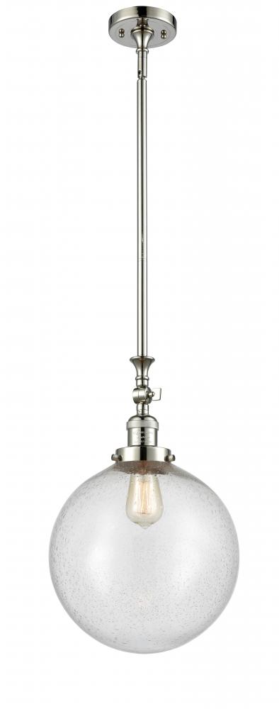 Beacon - 1 Light - 12 inch - Polished Nickel - Stem Hung - Mini Pendant