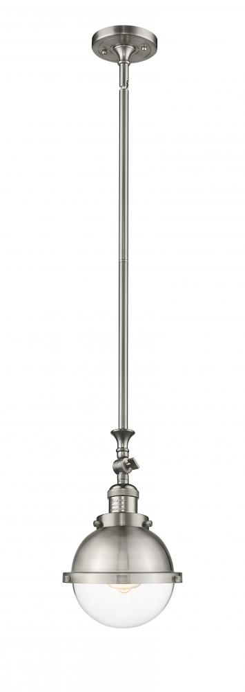 Hampden - 1 Light - 7 inch - Brushed Satin Nickel - Stem Hung - Mini Pendant