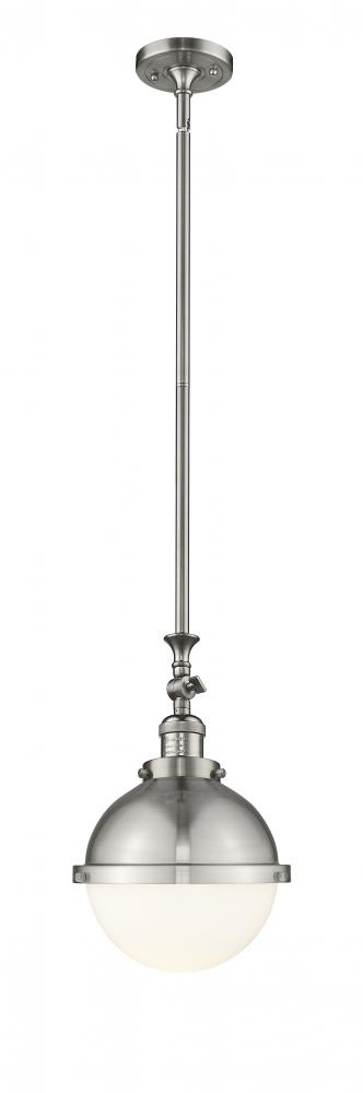 Hampden - 1 Light - 9 inch - Brushed Satin Nickel - Stem Hung - Mini Pendant