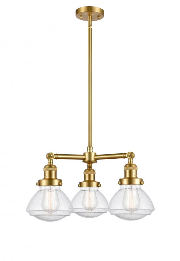 Olean - 3 Light - 19 inch - Satin Gold - Stem Hung - Chandelier