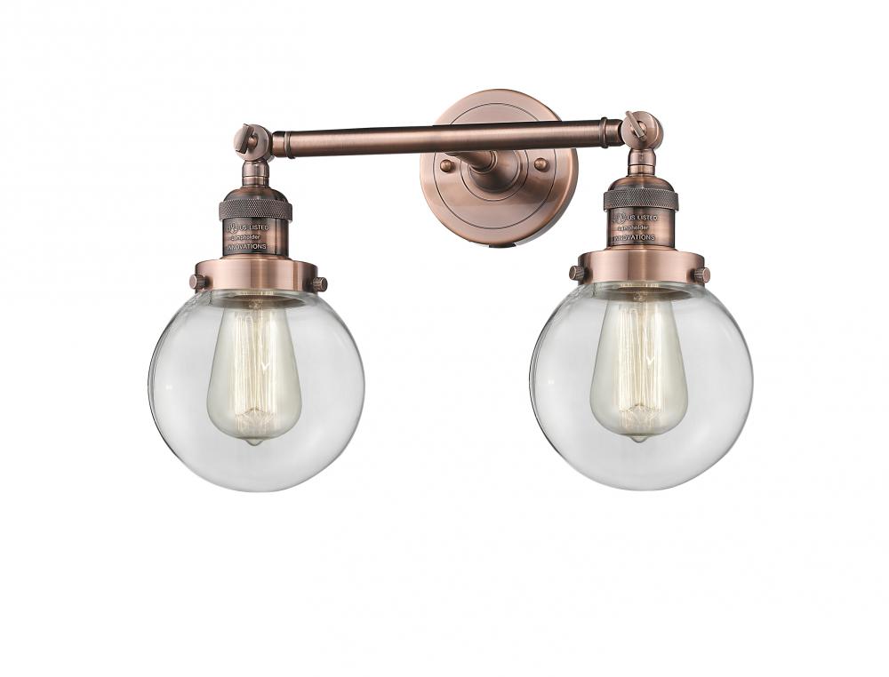 Beacon - 2 Light - 17 inch - Antique Copper - Bath Vanity Light