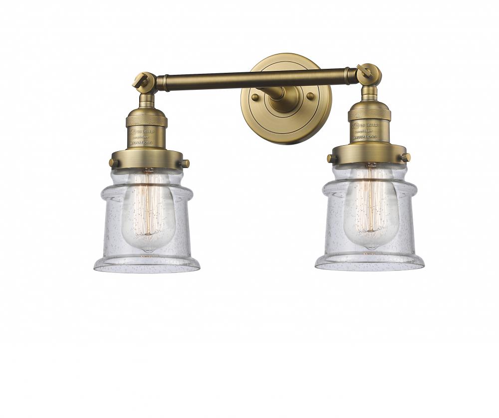 Canton - 2 Light - 17 inch - Brushed Brass - Bath Vanity Light