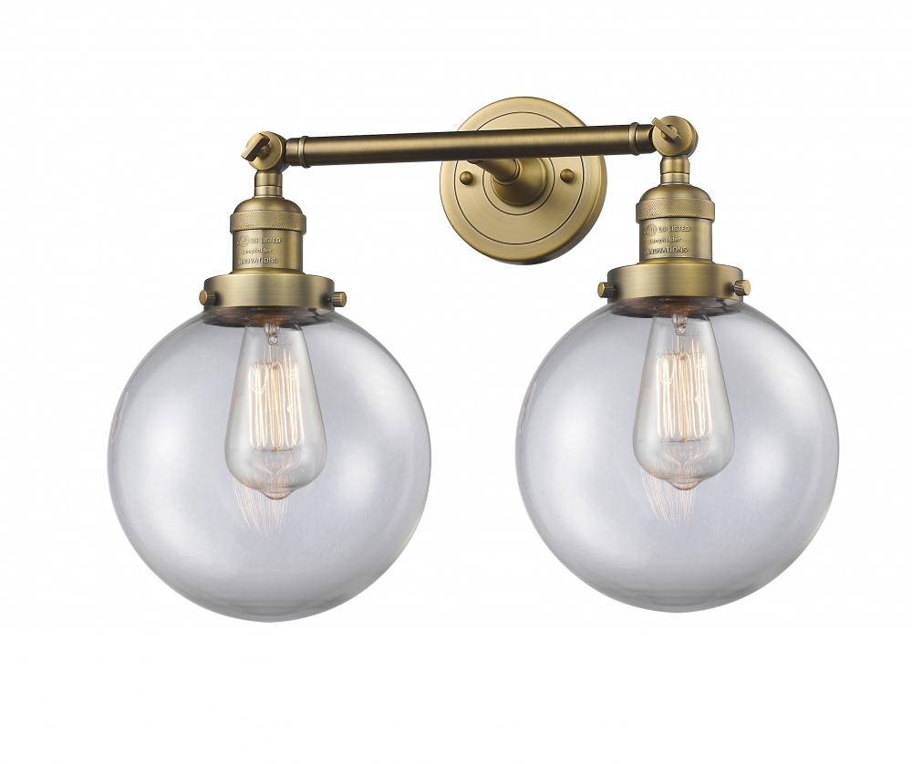 Beacon - 2 Light - 19 inch - Brushed Brass - Bath Vanity Light