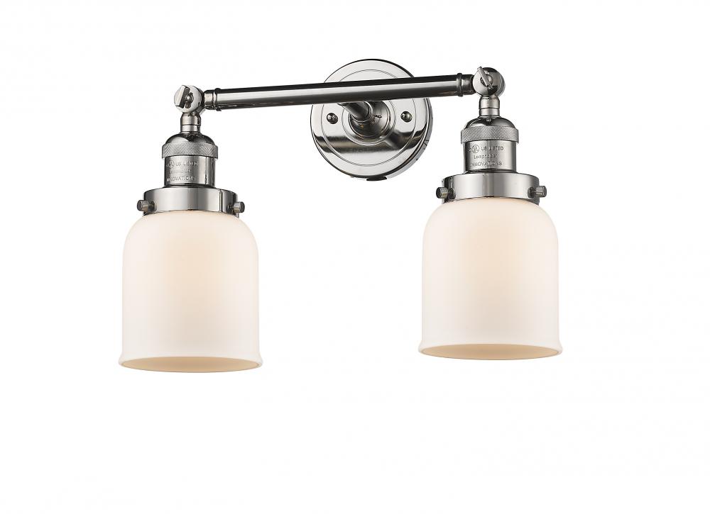 Bell - 2 Light - 16 inch - Polished Nickel - Bath Vanity Light