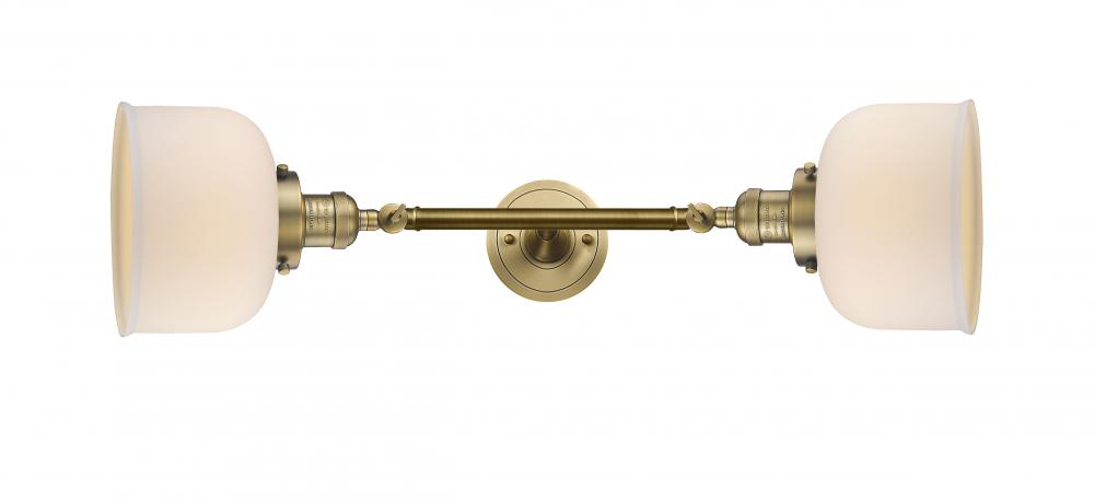 Bell - 2 Light - 8 inch - Brushed Brass - Bath Vanity Light