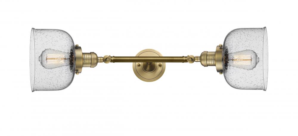 Bell - 2 Light - 8 inch - Brushed Brass - Bath Vanity Light