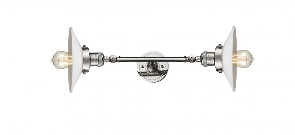 Halophane - 2 Light - 9 inch - Polished Nickel - Bath Vanity Light