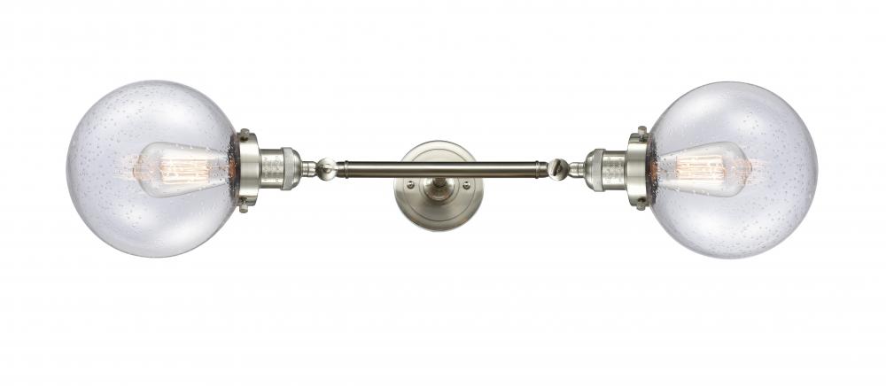 Beacon - 2 Light - 8 inch - Brushed Satin Nickel - Bath Vanity Light