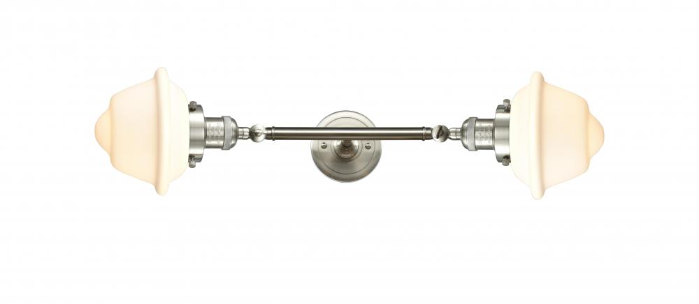 Oxford - 2 Light - 8 inch - Brushed Satin Nickel - Bath Vanity Light