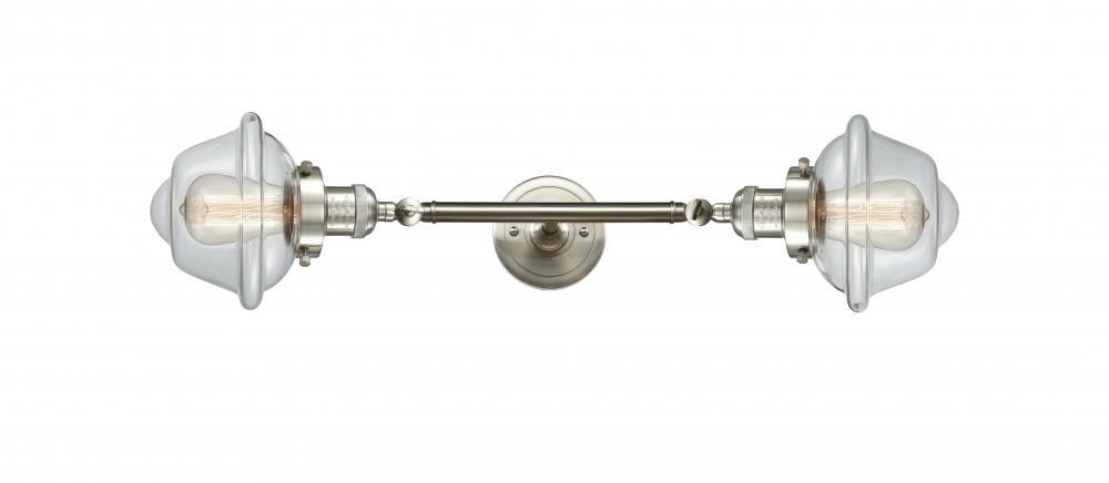 Oxford - 2 Light - 8 inch - Brushed Satin Nickel - Bath Vanity Light