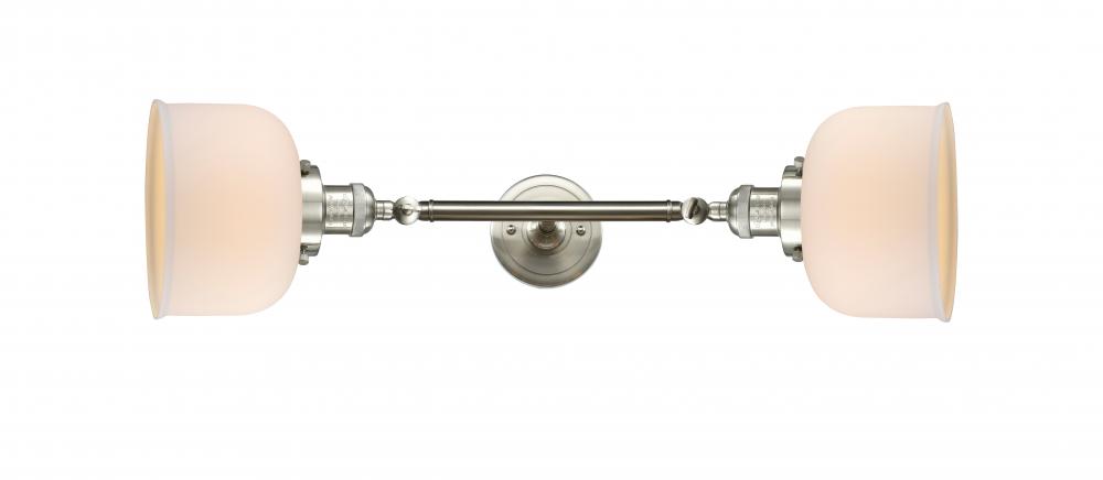 Bell - 2 Light - 8 inch - Brushed Satin Nickel - Bath Vanity Light