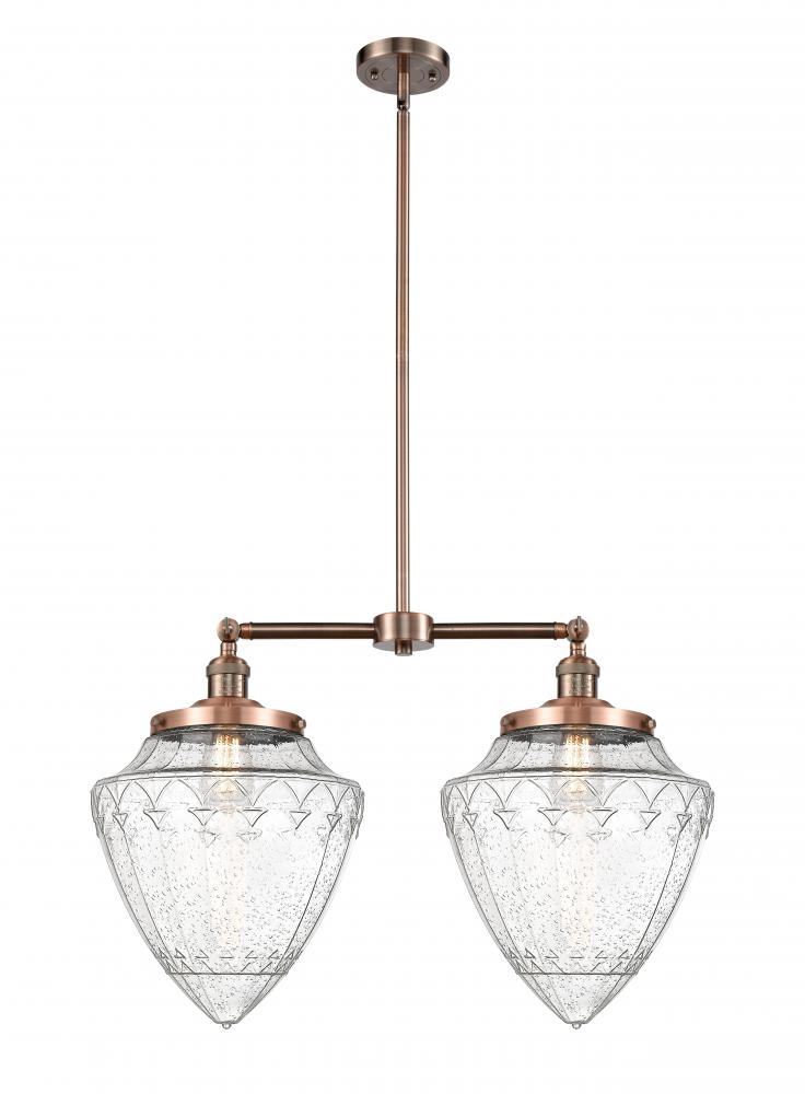 Bullet - 2 Light - 24 inch - Antique Copper - Stem Hung - Island Light