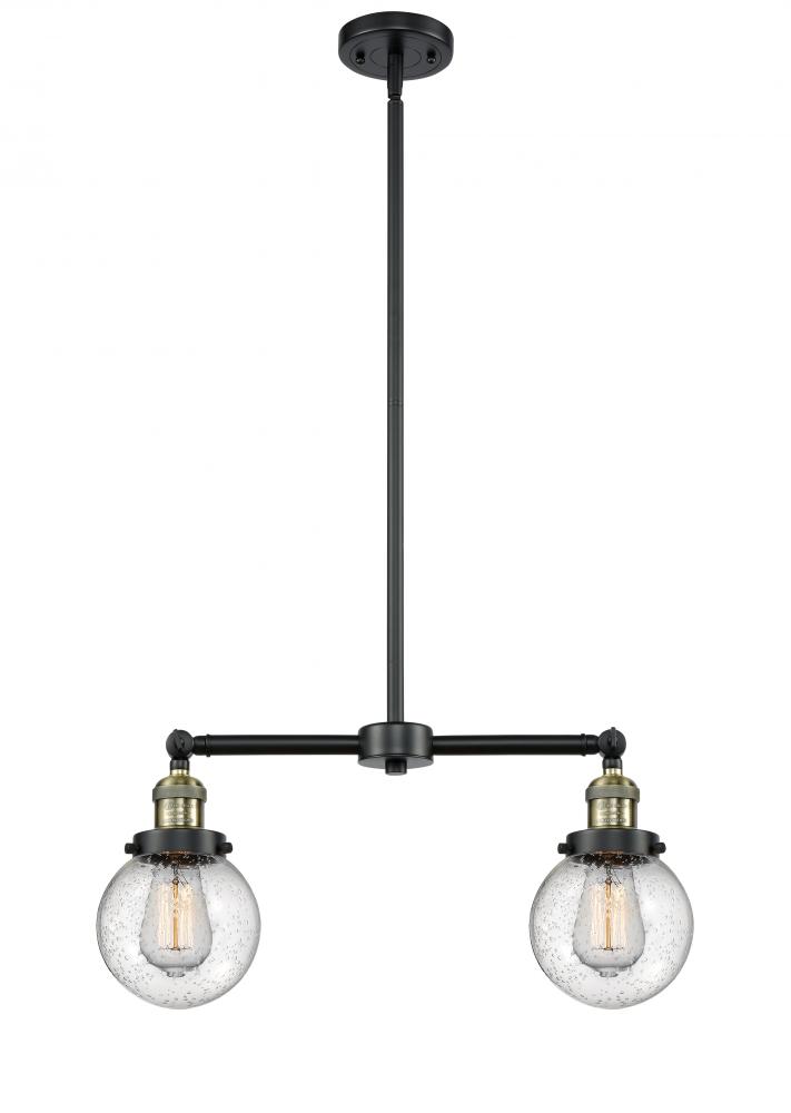 Beacon - 2 Light - 23 inch - Black Antique Brass - Stem Hung - Island Light