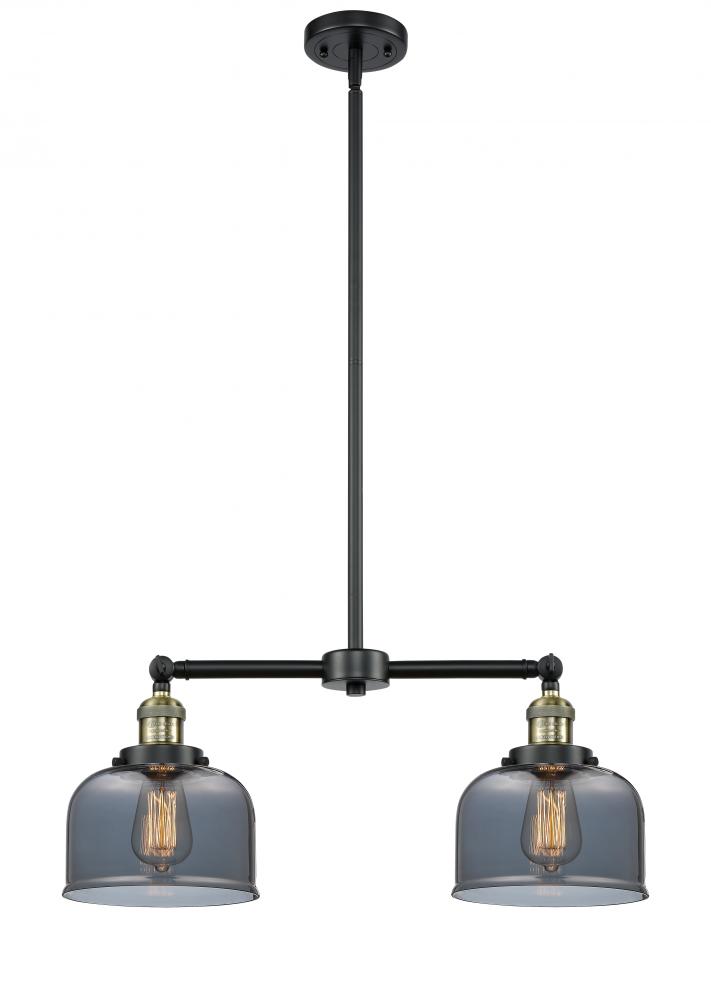 Bell - 2 Light - 21 inch - Black Antique Brass - Stem Hung - Island Light