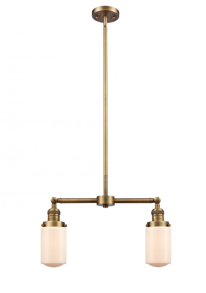 Dover - 2 Light - 21 inch - Brushed Brass - Stem Hung - Island Light