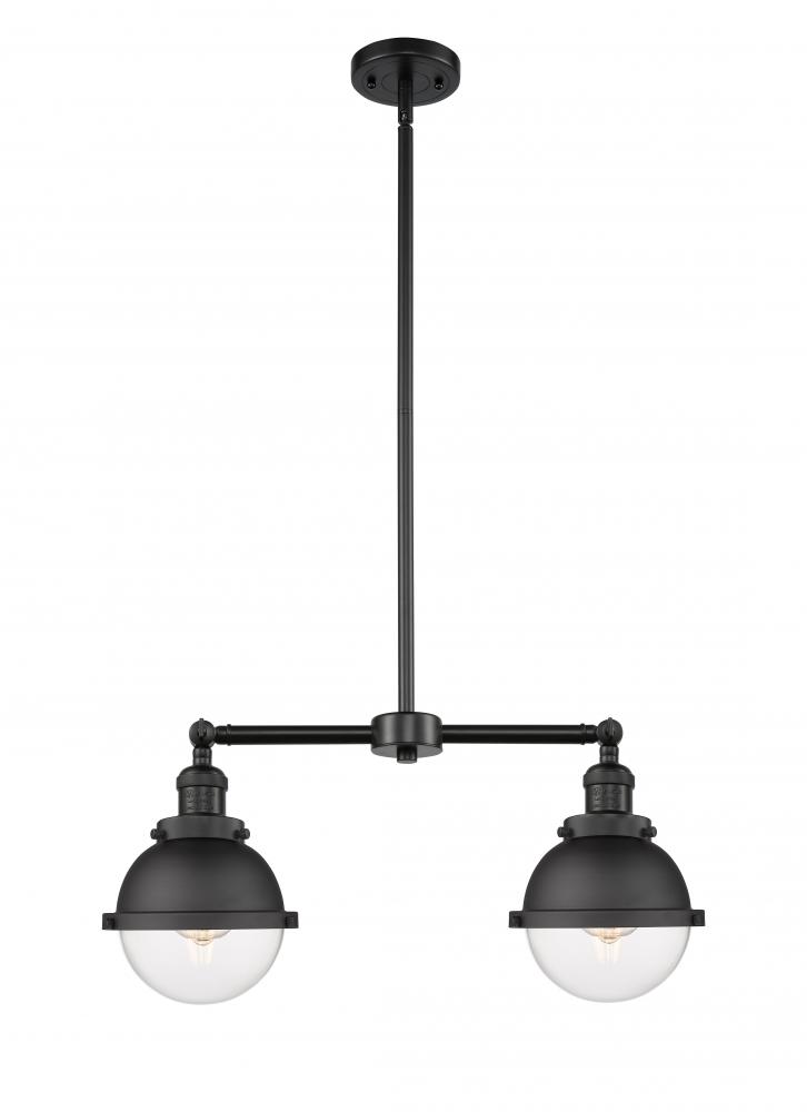 Hampden - 2 Light - 18 inch - Matte Black - Stem Hung - Island Light