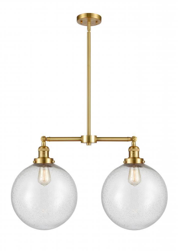 Beacon - 2 Light - 27 inch - Satin Gold - Stem Hung - Island Light