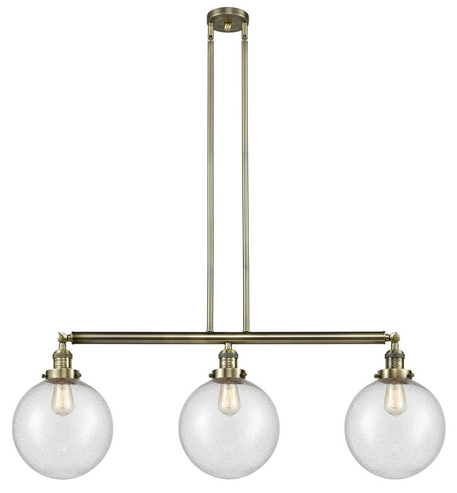 Beacon - 3 Light - 42 inch - Antique Brass - Stem Hung - Island Light