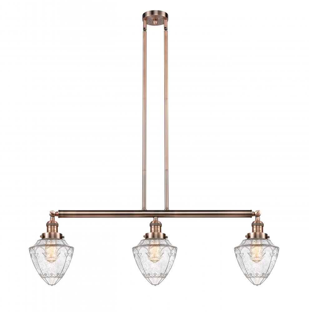 Bullet - 3 Light - 38 inch - Antique Copper - Stem Hung - Island Light