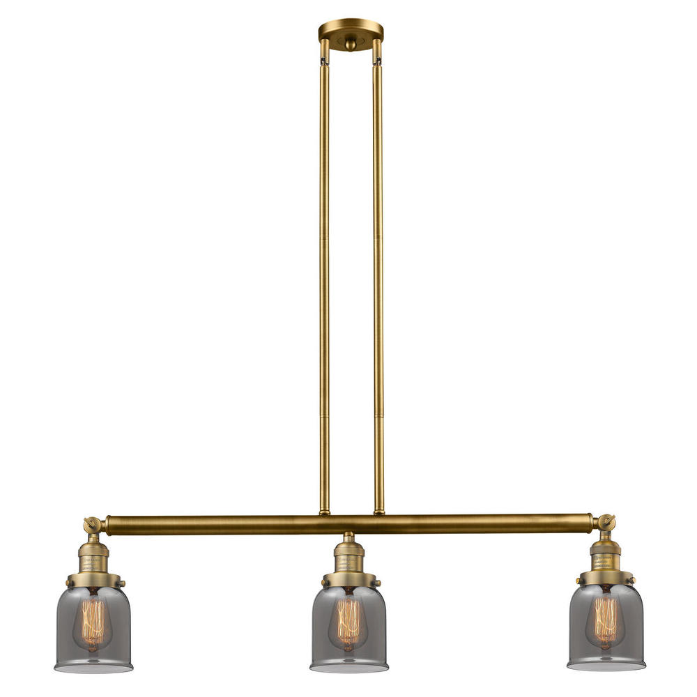 Bell - 3 Light - 38 inch - Brushed Brass - Stem Hung - Island Light