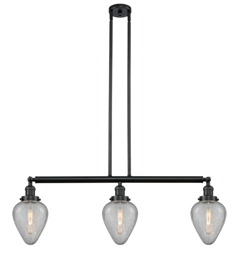 Geneseo - 3 Light - 38 inch - Matte Black - Stem Hung - Island Light