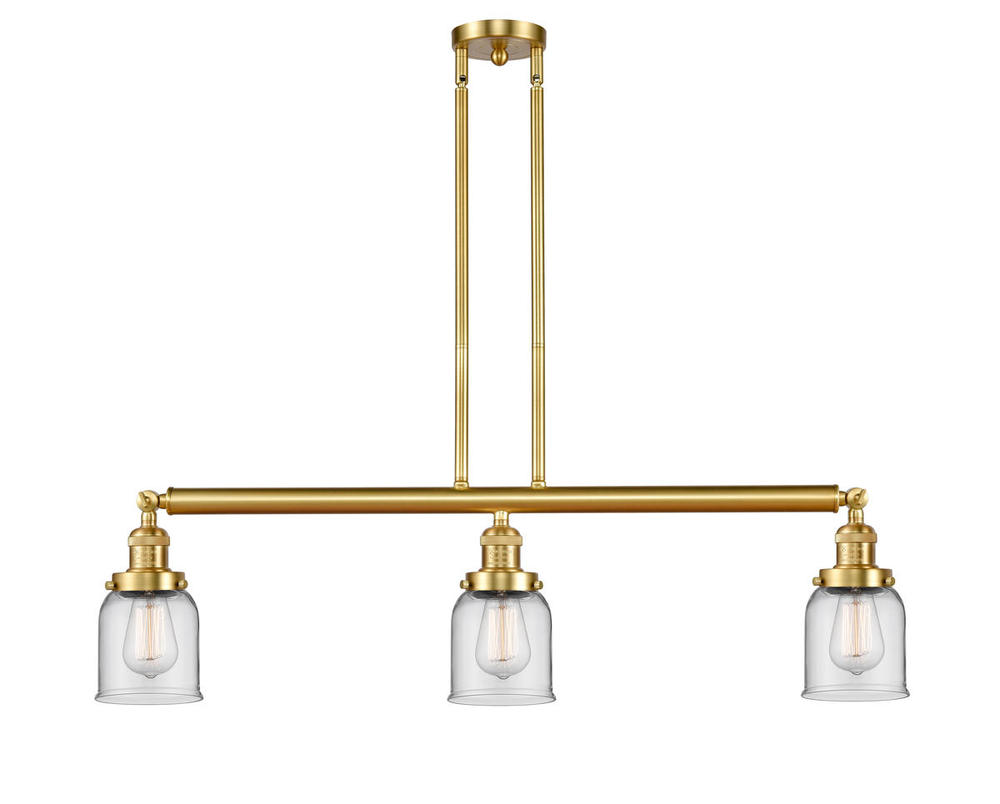 Bell - 3 Light - 38 inch - Satin Gold - Stem Hung - Island Light