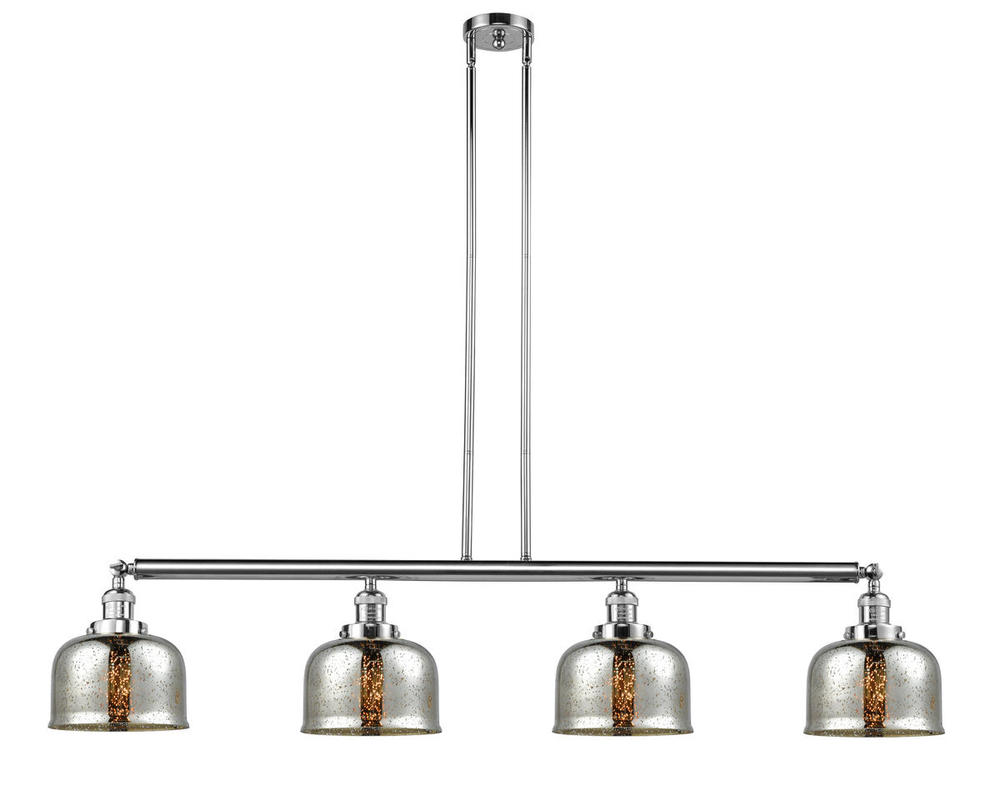 Bell - 4 Light - 53 inch - Polished Chrome - Stem Hung - Island Light