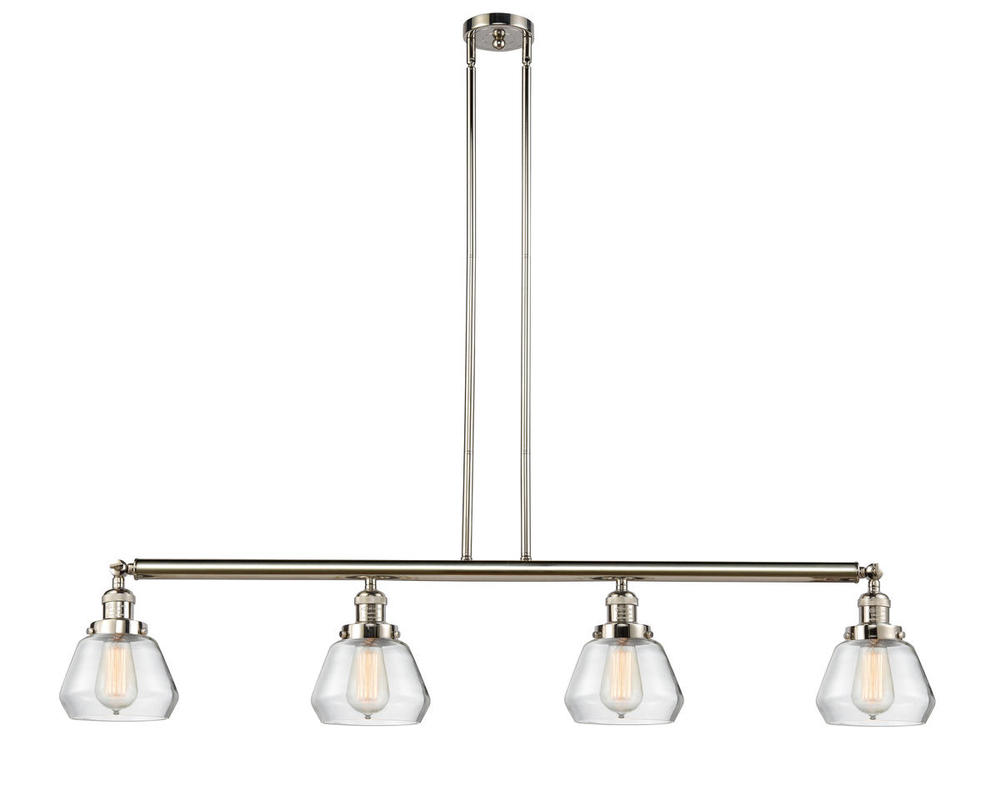 Fulton - 4 Light - 51 inch - Polished Nickel - Stem Hung - Island Light