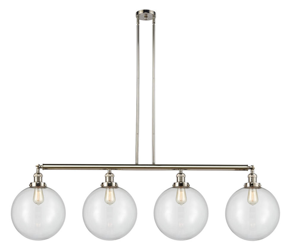 Beacon - 4 Light - 56 inch - Polished Nickel - Stem Hung - Island Light