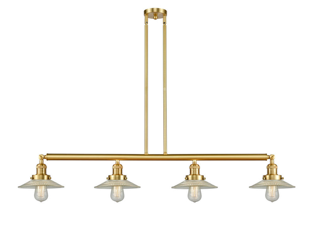 Halophane - 4 Light - 53 inch - Satin Gold - Stem Hung - Island Light