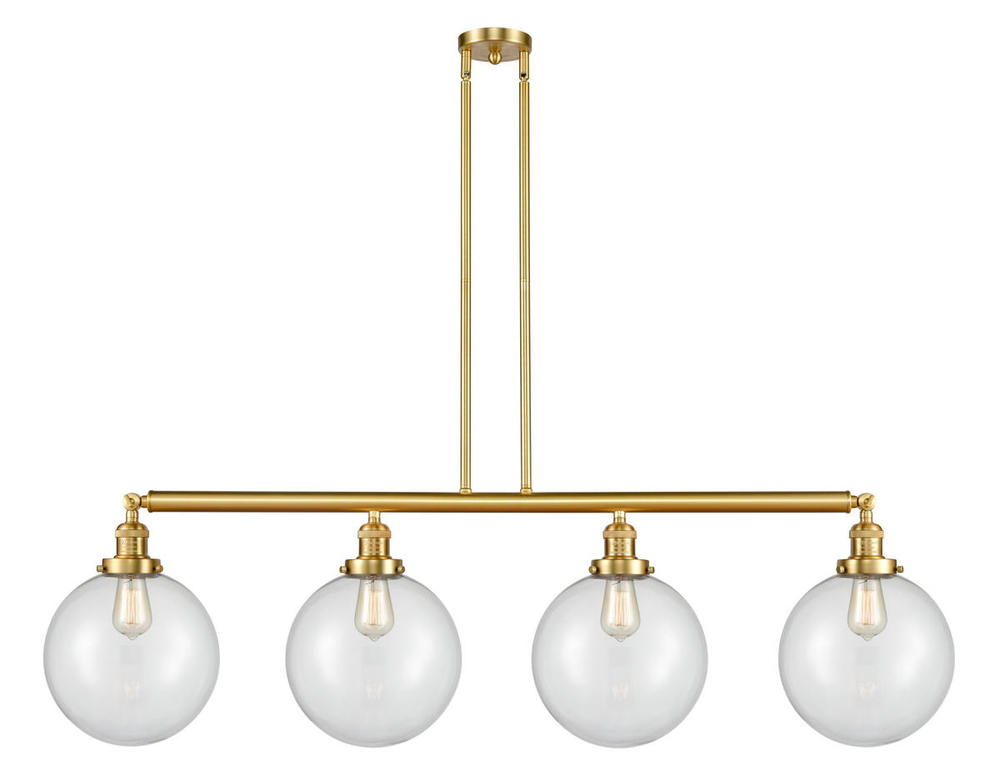 Beacon - 4 Light - 54 inch - Satin Gold - Stem Hung - Island Light