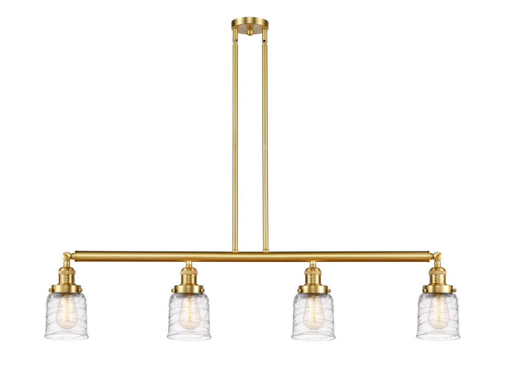 Bell - 4 Light - 50 inch - Satin Gold - Stem Hung - Island Light