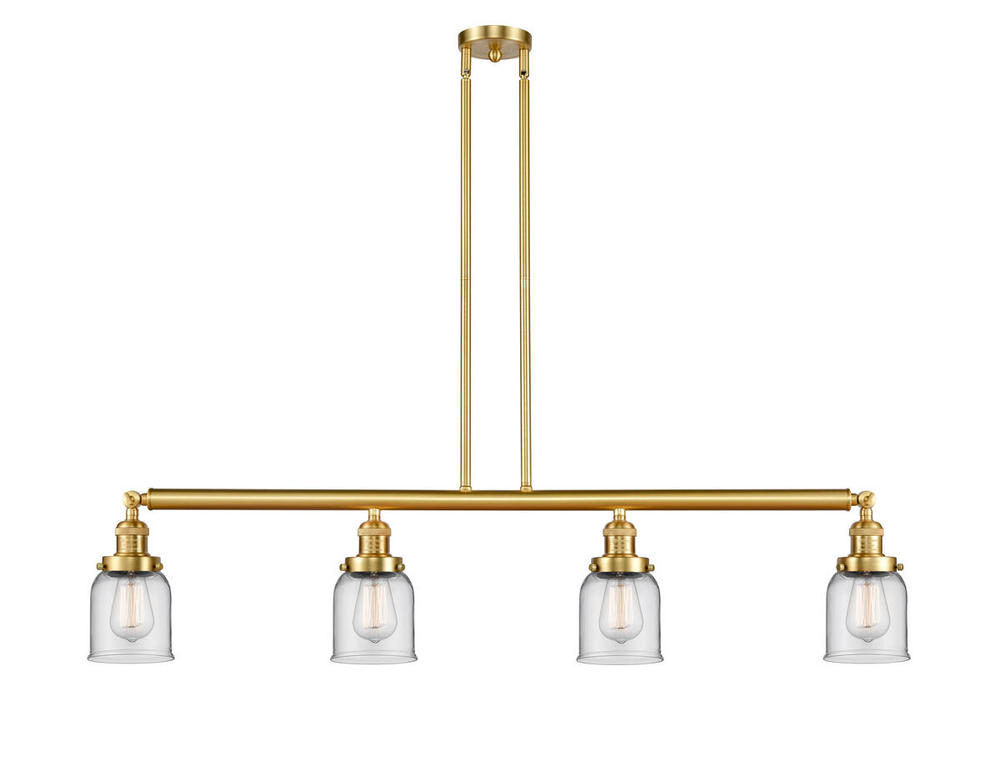 Bell - 4 Light - 50 inch - Satin Gold - Stem Hung - Island Light