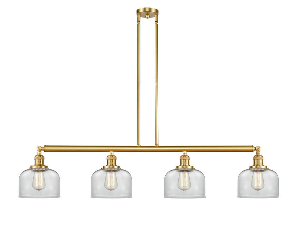 Bell - 4 Light - 53 inch - Satin Gold - Stem Hung - Island Light