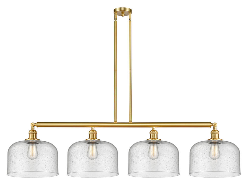 Bell - 4 Light - 54 inch - Satin Gold - Stem Hung - Island Light