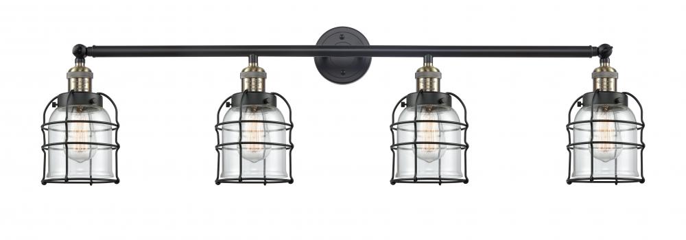 Bell Cage - 4 Light - 42 inch - Black Antique Brass - Bath Vanity Light