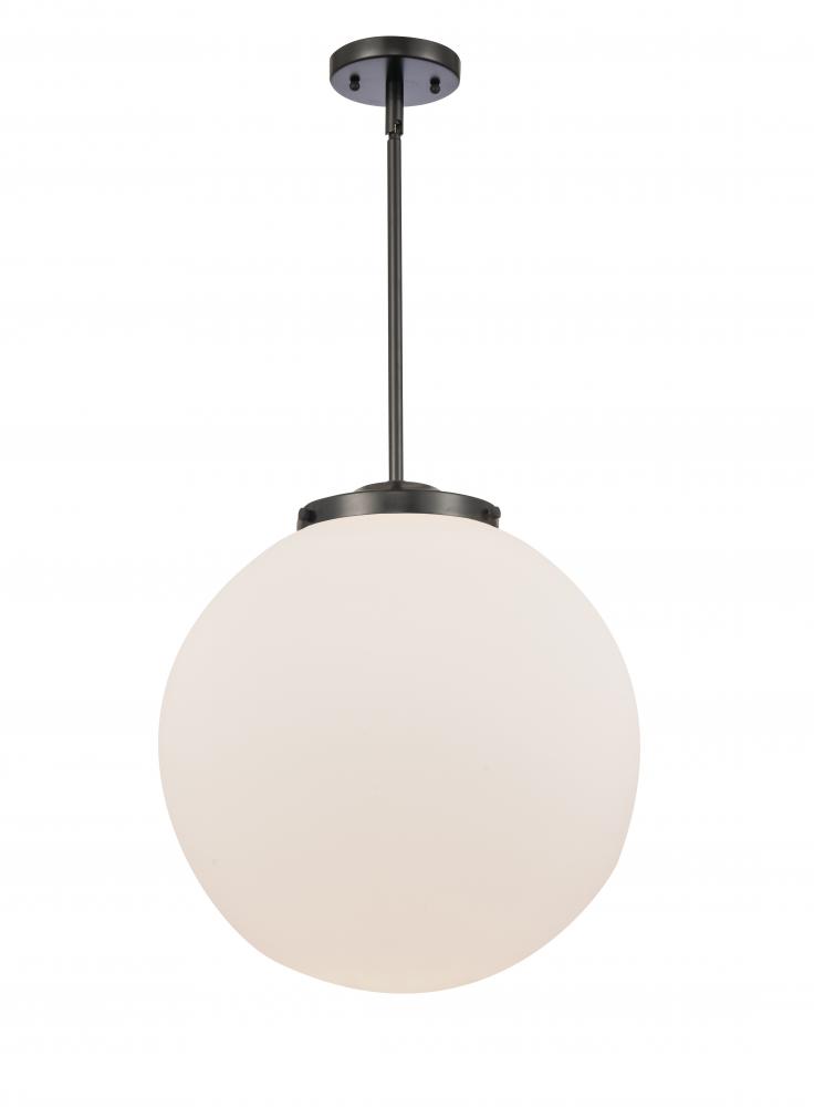 Beacon - 1 Light - 16 inch - Matte Black - Cord hung - Pendant