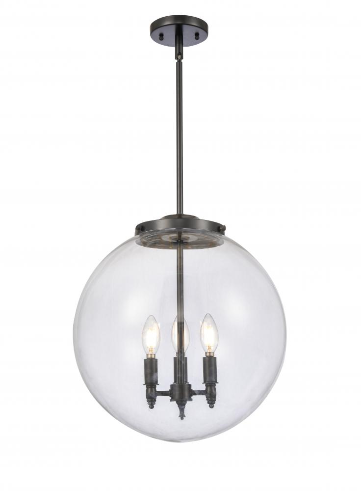 Beacon - 3 Light - 16 inch - Matte Black - Cord hung - Pendant