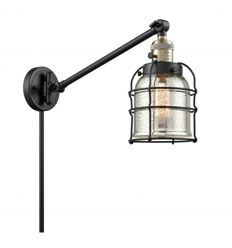 Bell Cage - 1 Light - 8 inch - Black Antique Brass - Swing Arm