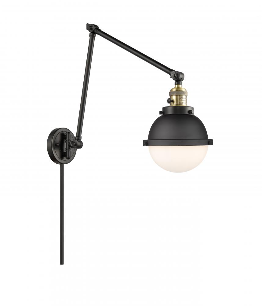 Hampden - 1 Light - 7 inch - Black Antique Brass - Swing Arm