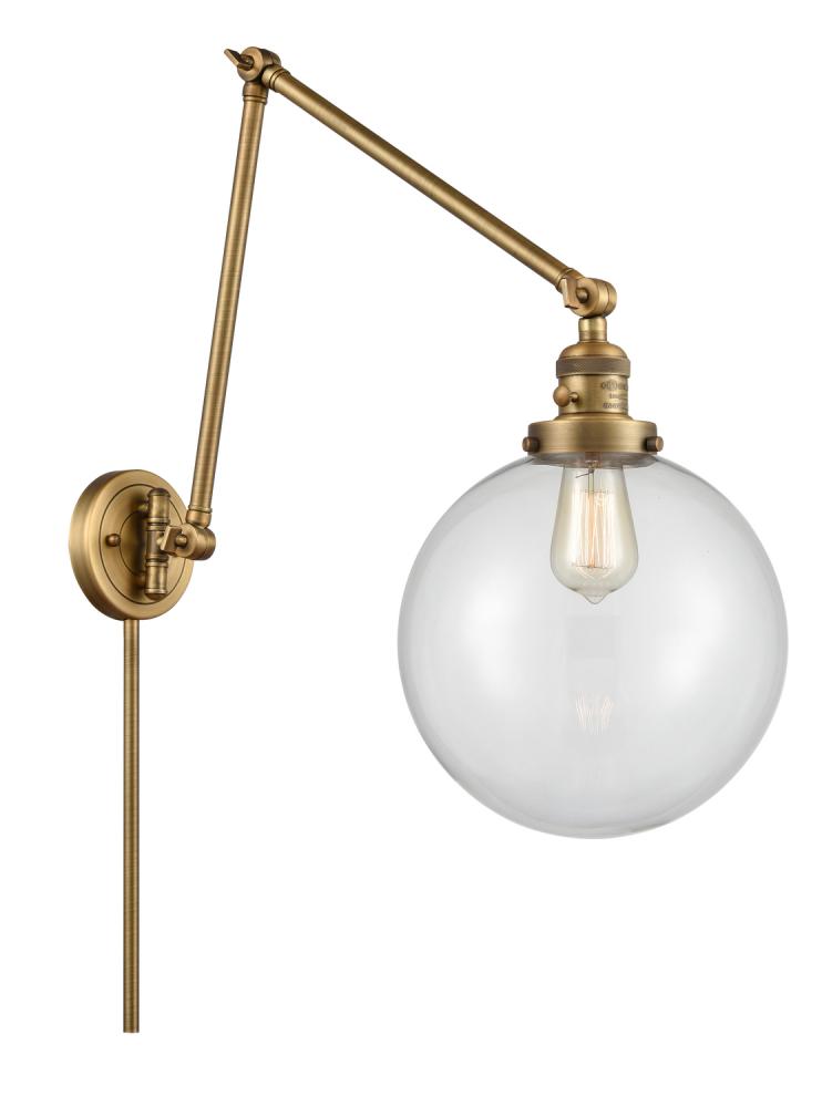 Beacon - 1 Light - 10 inch - Brushed Brass - Swing Arm