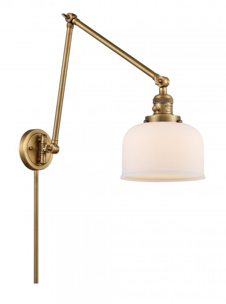 Bell - 1 Light - 8 inch - Brushed Brass - Swing Arm