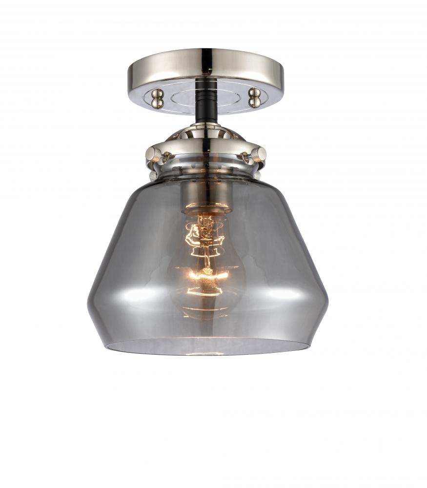 Fulton - 1 Light - 7 inch - Black Polished Nickel - Semi-Flush Mount