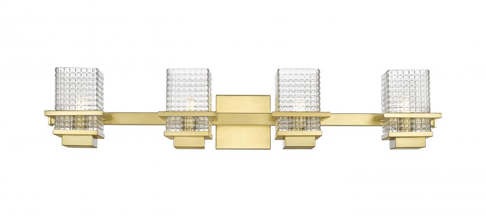 Wellfleet - 4 Light - 33 inch - Satin Gold - Bath Vanity Light