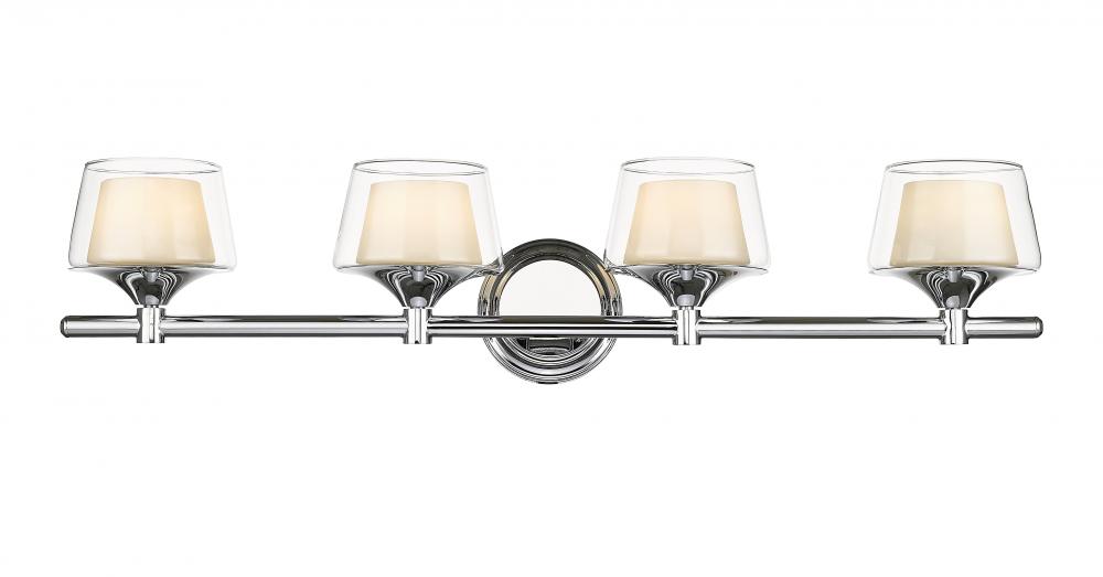 Laguna - 4 Light - 33 inch - Polished Chrome - Bath Vanity Light