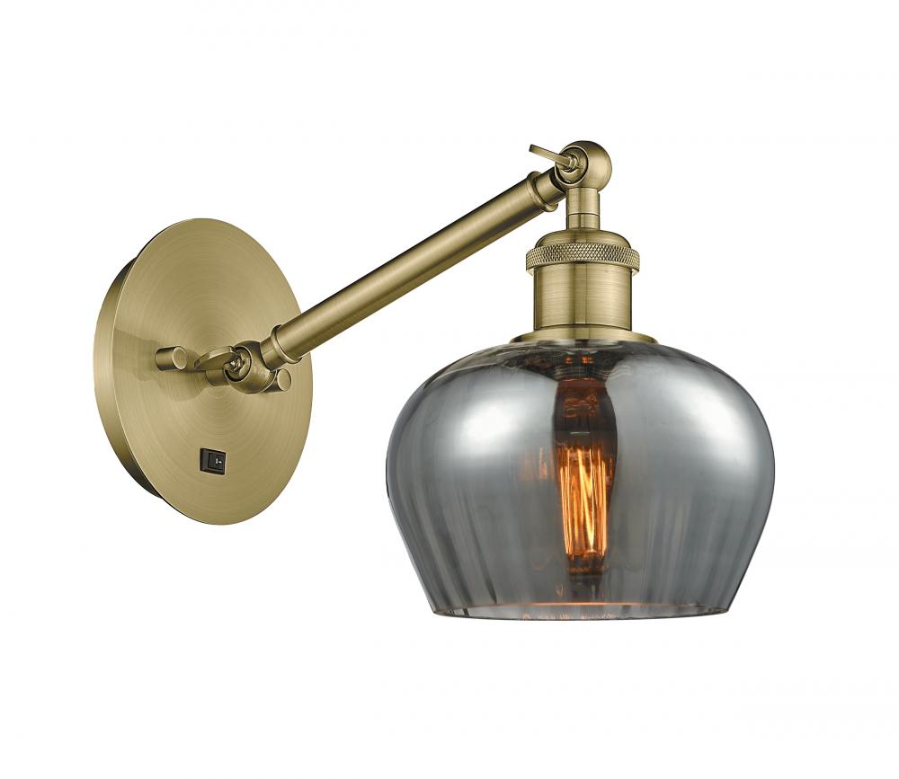 Fenton - 1 Light - 7 inch - Antique Brass - Sconce