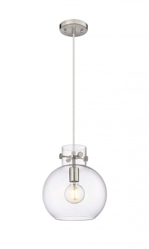 Newton Sphere - 1 Light - 10 inch - Satin Nickel - Cord hung - Pendant