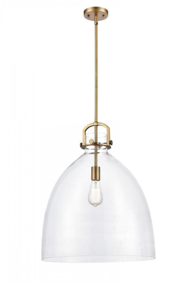 Newton Bell - 1 Light - 18 inch - Brushed Brass - Cord hung - Pendant