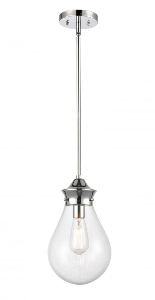 Genesis - 1 Light - 8 inch - Polished Chrome - Cord hung - Mini Pendant