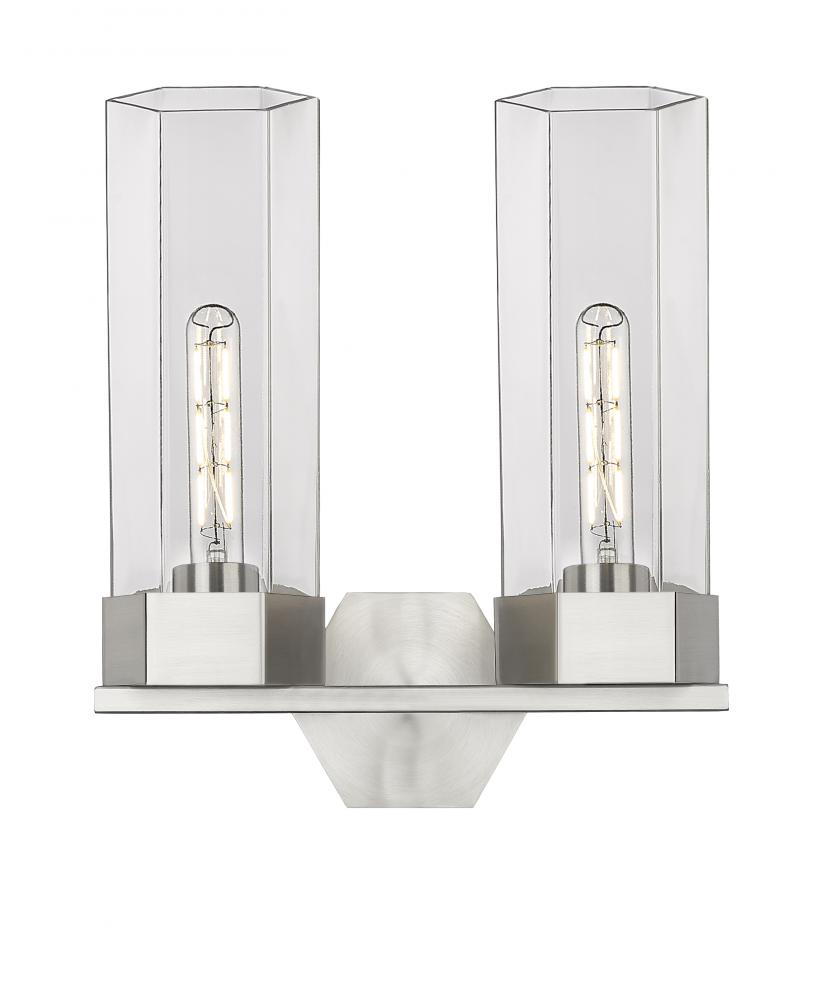 Claverack - 2 Light - 13 inch - Satin Nickel - Bath Vanity Light